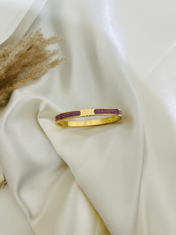 Rosella - Pink Stoned Bangle - Image 3