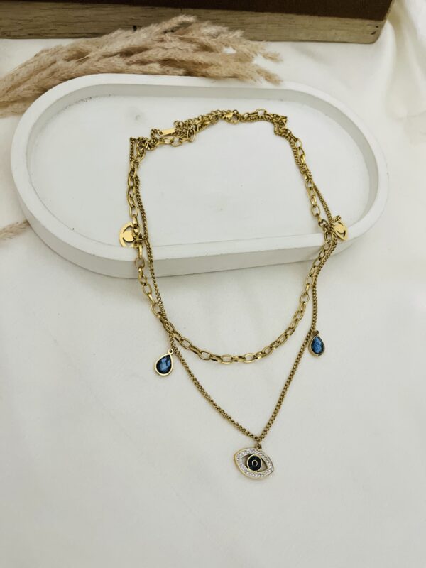 Aegis - Double Layered Evil Eye Necklace - Image 2