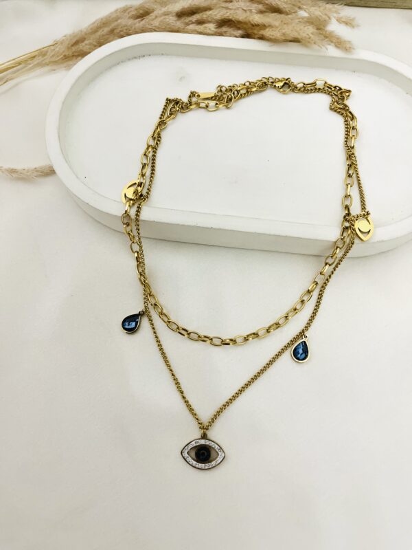 Aegis - Double Layered Evil Eye Necklace